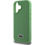 Lacoste Iconic Petit Pique Woven Logo kryt s MagSafe pro iPhone 16 - zelený
