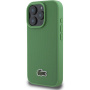 Lacoste Iconic Petit Pique Woven Logo kryt s MagSafe pro iPhone 16 Pro Max - zelený