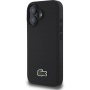 Lacoste Iconic Petit Pique Woven Logo kryt s MagSafe pro iPhone 16 - černý