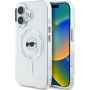 Karl Lagerfeld IML Karl Head Metal Frame kryt s MagSafe pro iPhone 16 - čirý