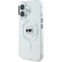 Karl Lagerfeld IML Karl Head Metal Frame kryt s MagSafe pro iPhone 16 - čirý