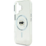 Karl Lagerfeld IML Karl Head Metal Frame kryt s MagSafe pro iPhone 16 - čirý