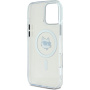 Karl Lagerfeld IML Choupette Head Metal Frame kryt s MagSafe pro iPhone 16 Pro - čirý