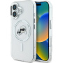 Karl Lagerfeld IML K&CH Heads Metal Frame kryt s MagSafe pro iPhone 16 - čirý