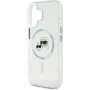 Karl Lagerfeld IML K&CH Heads Metal Frame kryt s MagSafe pro iPhone 16 Plus - čirý