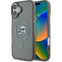 Karl Lagerfeld IML K&CH Heads Metal Frame kryt s MagSafe pro iPhone 16 - šedý