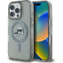 Karl Lagerfeld IML K&CH Heads Metal Frame kryt s MagSafe pro iPhone 16 Pro - šedý