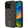 Guess 4G Small Metal Logo kryt s MagSafe pro iPhone 16 Pro - hnědý