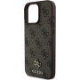 Guess 4G Small Metal Logo kryt s MagSafe pro iPhone 16 Pro - hnědý