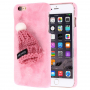 Plyšový ochranný kryt / obal s čepicí pro Apple iPhone 6S / 6 - růžový