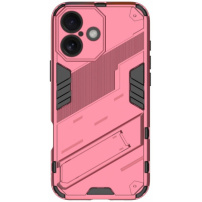 Odolný ochranný kryt se stojánkem pro iPhone 16 - růžový