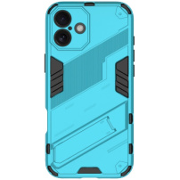 Odolný ochranný kryt se stojánkem pro iPhone 16 - modrý
