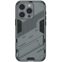 Odolný ochranný kryt se stojánkem pro iPhone 16 Pro - šedý