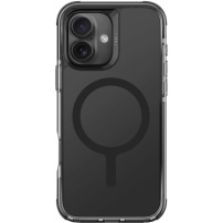 UNIQ Combat MagClick kryt s barevným rámečkem a MagSafe pro iPhone 16 - černý