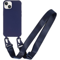 Matný kryt s nastavitelným popruhem pro iPhone 13 / 14 - tmavě modrý