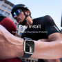Wiwu tvrzené sklo s kovovým rámečkem pro Apple Watch 44mm - černé