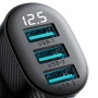 JOYROOM CCD03 autonabíječka s displejem a porty 3x USB-A - 17W - černá