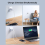 JOYROOM JR-TCF15 rychlonabíjecí adaptér s porty USB-C / USB-A - 30W - bílý