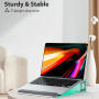 M8 hliníkový stojánek se silikonovou zápěstní opěrkou pro MacBook - stříbrný
