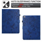 Pouzdro s prostorem na karty a motivem květin pro iPad mini 1 / 2 / 3 / 4 / 5 - tmavě modré