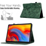 Pouzdro s prostorem na karty a motivem květin pro iPad 10,2" (2019-2021) / Air 3 (2019) / Pro 10,5" - tmavě zelené