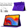 Pouzdro s prostorem na karty a motivem květin pro iPad 10,9" (2022) / 11" (2025) - fialové