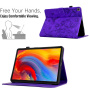 Pouzdro s prostorem na karty a motivem květin pro iPad 10,2" (2019-2021) / Air 3 (2019) / Pro 10,5" - fialové