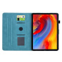 Pouzdro s prostorem na karty a motivem květin pro iPad 9,7" (2017/2018) / Air 1 / 2 / Pro 9,7" - tyrkysové