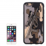 Plastový kryt s 3D motivem pušky Steyr AUG A1 pro Apple iPhone 6S / 6 - šedý