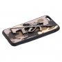 Plastový kryt s 3D motivem pušky Steyr AUG A1 pro Apple iPhone 6S / 6 - šedý