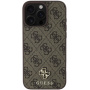 Guess 4G Small Metal Logo kryt s MagSafe pro iPhone 16 Pro - hnědý