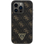 Guess 4G Triangle Metal Logo kryt pro iPhone 16 Pro - černý
