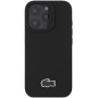 Lacoste Iconic Petit Pique Woven Logo kryt s MagSafe pro iPhone 16 Pro - černý