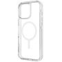 UNIQ Combat Luminous MagClick kryt s rámečkem svítícím ve tmě a MagSafe pro iPhone 16 - čirý