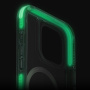 UNIQ Combat Luminous MagClick kryt s rámečkem svítícím ve tmě a MagSafe pro iPhone 16 - čirý