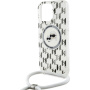 Karl Lagerfeld IML Monogram K&CH Heads kryt se šňůrkou a MagSafe pro iPhone 16 Pro Max - čirý