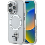Karl Lagerfeld IML Karl and Choupette kryt s MagSafe pro iPhone 16 Pro Max - čirý