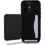 Karl Lagerfeld Saffiano Crossbody Karl and Choupette kryt s nastavitelným popruhem pro iPhone 16 - černý
