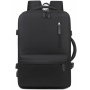 Praktický batoh s kapsami a externím USB portem pro iPad / MacBook do 16" - černý