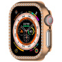 Metalické pouzdro posázené kamínky pro Apple Watch 42mm (Series 10 / 11) - růžovozlaté