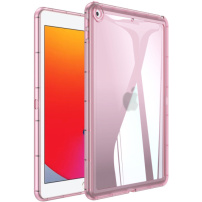 Lesklý transparentní kryt pro iPad 10,2" (2019-2021) - růžový