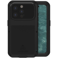 LOVE MEI extra odolné pouzdro proti nárazu, vodě a prachu pro iPhone 15 Pro - černé