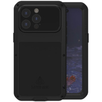 LOVE MEI extra odolné pouzdro proti nárazu, vodě a prachu pro iPhone 15 Pro Max - černé