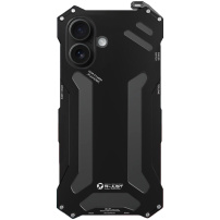 R-JUST super odolný kovový "Armor" kryt pro iPhone 16 Plus - černý