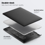 Kožený kryt se stojánkem pro MacBook Pro 13" (A2251 / A2289 / A2338) - černý