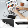 Kožený kryt se stojánkem pro MacBook Pro 13" (A2251 / A2289 / A2338) - černý