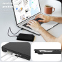 Kožený kryt se stojánkem pro MacBook Air 15" (A2941 / A3114 / A3241 / A3448) - černý