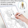 Náhradní hrot se stříbrnou špičkou pro Apple Pencil 1 / 2 / USB-C / Pro - styl 3.5 - bílý