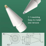 Náhradní hrot se stříbrnou špičkou pro Apple Pencil 1 / 2 / USB-C / Pro - styl 4.0 - černý
