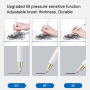 Náhradní hrot se stříbrnou špičkou pro Apple Pencil 1 / 2 / USB-C / Pro - styl 4.0 - černý